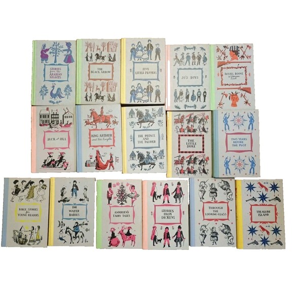 Other - Junior Deluxe Edition Books Lot of 16 HC Children's Classics Vintage 1940s 1950s